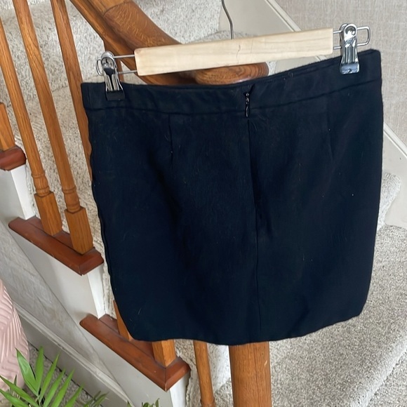 J Crew Pure Wool Black Mini Office Dress Skirt - Picture 3 of 9